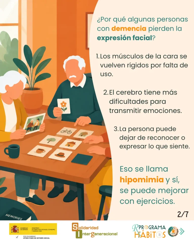 Estas imágenes muestran diferentes ejercicios de movilidad y tono muscular, expresión emocional,articulación y vocalización y juegos de mímica.